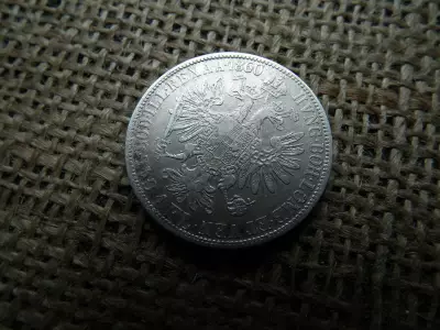Ezüst 1 florin 1860 E , ritka 