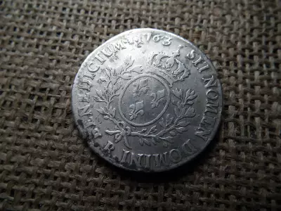 Franciaország , ezüst 1 ecu 1763 , écu , Louis XV