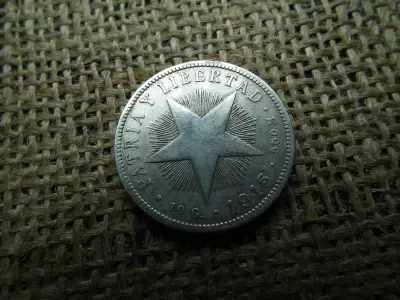 Kuba , ezüst 40 centavos 1915 