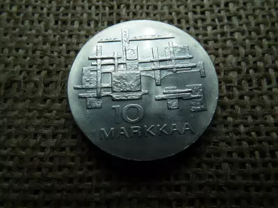 Finnország , ezüst 10 márka 1967 , markkaa , Függetlenség
