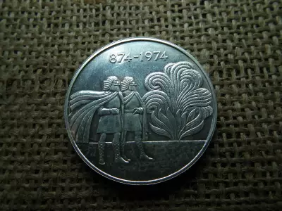 Izland , ezüst 1000 Krónur 1974 , kronur, korona