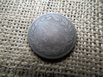 Románia 10 Bani 1867 - I. Károly Románia 10 Bani 1867 - I. Károly