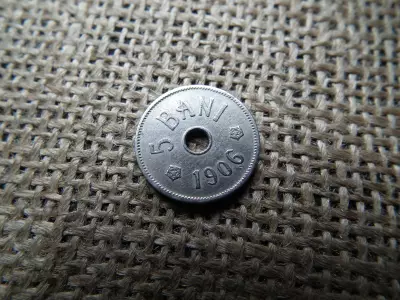 Románia 5 bani 1906 ,  I. Károly
