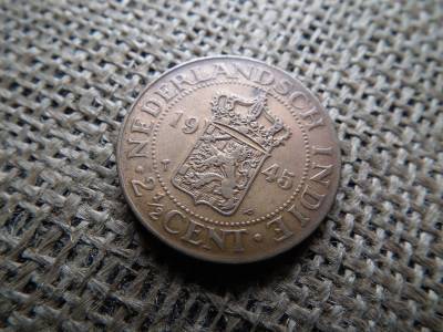 Indonézia , Hollandia 2 1/2 cent 1945 Indonézia , Hollandia 2 1/2 cent 1945
