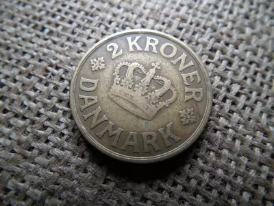Dánia 2 kroner 1925 , korona
