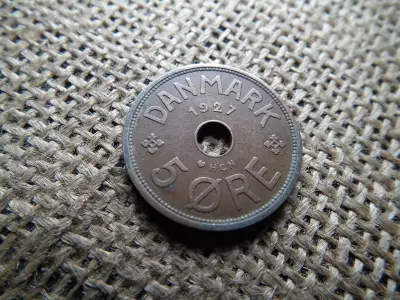 Dánia 5 öre 1927 ,Øre - Christian X