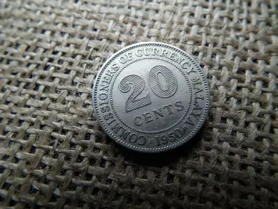 Malajzia 20 Cents 1950 , cent - George VI