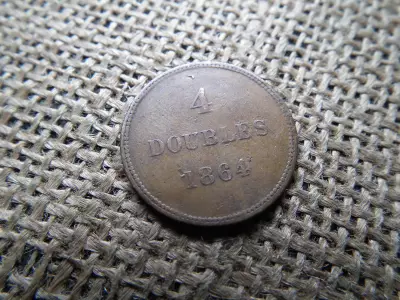 Guernsey , 4 doubles 1864