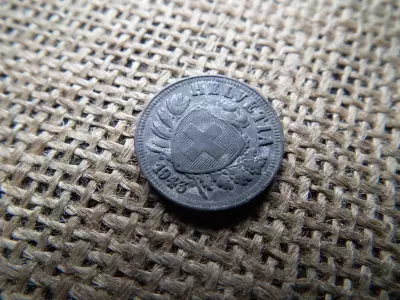 Svájc 2 Rappen 1943 , cink