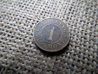 Dánia 1 Skilling 1856 , Rigsmønt - Frederik VII