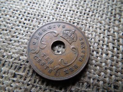 Kelet Afrika 10 cent 1952 - VI. György , cents Kelet Afrika 10 cent 1952 - VI. György , cents