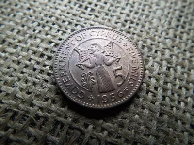 Ciprus 5 Mils 1956 - Elizabeth II