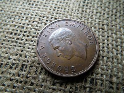 Új Zéland 1/2 Penny 1944 - VI. György 1. típus Új Zéland 1/2 Penny 1944 - VI. György 1. típus