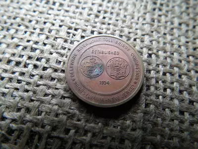 Pennsylvania , New Jersey híd zseton , token , 1934