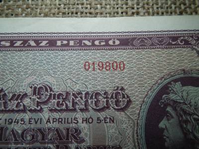 100 pengő 1945 , hajtatlan , 1980 -as születésűeknek jó ajándék lehet ! 100 pengő 1945 , hajtatlan , 1980 -as születésűeknek jó ajándék lehet !