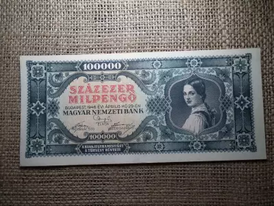 Százezer milpengő 1946 , hajtatlan 