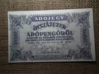 Ötszázezer adópengő 1946 , hajtatlan