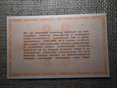 Százmillió adópengő 1946 , ritka , EF-aUNC Százmillió adópengő 1946 , ritka , EF-aUNC