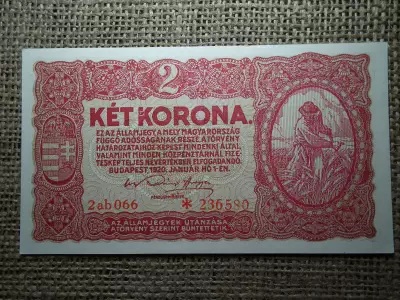 2 korona 1920 , hajtatlan , csillagos