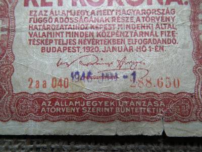 2 korona 1920 felülbélyegzett ! 2 korona 1920 felülbélyegzett !