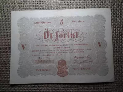 5 forint 1848 , Kossuth Bankó , nagyon szép 