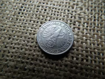 Birodalmi 50 pfennig 1938 A , ritka , horogkeresztes   !