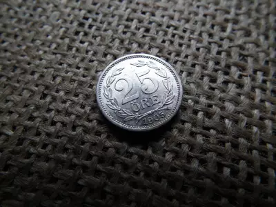 Ezüst 25 öre 1905 , unc