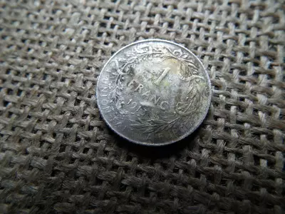 Belga ezüst 1 frank 1913