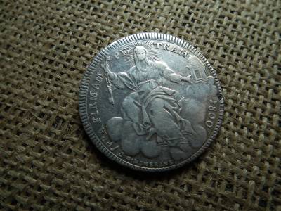 Vatikán , ezüst 1 scudo 1800 , ritka ! Nagyon szép , füles volt  Vatikán , ezüst 1 scudo 1800 , ritka ! Nagyon szép , füles volt