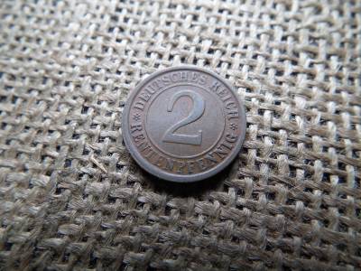 Birodalmi 2 pfennig 1923 G , rentenfennig  Birodalmi 2 pfennig 1923 G , rentenfennig
