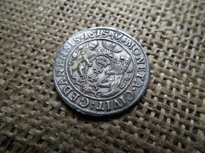 Zsigmond ezüst 1/4 tallér 1615 , Danzing , így nagyon ritka , nagyon szép 