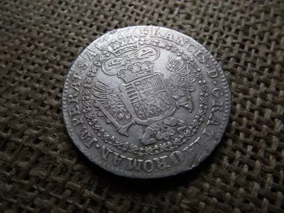 Ferenc , ezüst tallér 1763 , koronatallér , nagyon szép