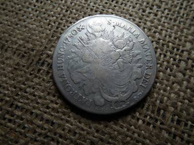 Mária Terézia ezüst 1 tallér 1780 B  , fülnyom  Mária Terézia ezüst 1 tallér 1780 B  , fülnyom