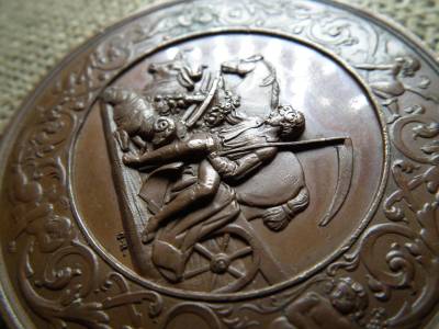 Óriási Bronz érem 1857 ! Bécsi mezőgazdasági társaság 50. évfordulójára  Óriási Bronz érem 1857 ! Bécsi mezőgazdasági társaság 50. évfordulójára