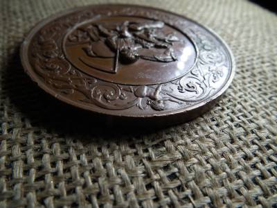 Óriási Bronz érem 1857 ! Bécsi mezőgazdasági társaság 50. évfordulójára  Óriási Bronz érem 1857 ! Bécsi mezőgazdasági társaság 50. évfordulójára