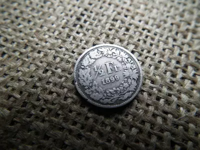 Svájc , ezüst 1/2 frank 1899 , ritkább 