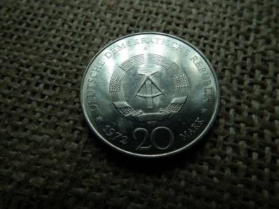 DDR 20 márka 1972 , Mark Friedrich von Schiller