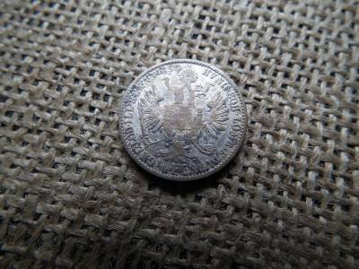 Ezüst 1/4 florin 1858 M , ritkább 