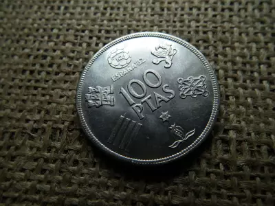 Spanyolország 100 ptas 1980 , 100 Pesetas – Juan Carlos I España '82