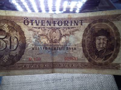 50 forint 1951 , Rákosi címer ,ritka Vízjeles ! R 50 forint 1951 , Rákosi címer ,ritka Vízjeles ! R