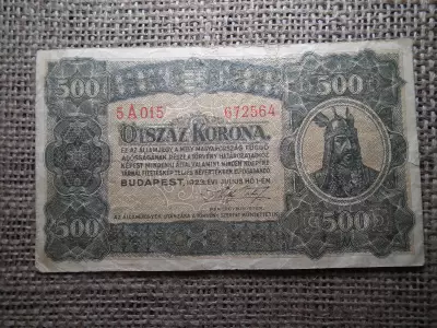 500 korona 1923 , nyomdahely jelölés nélkül 