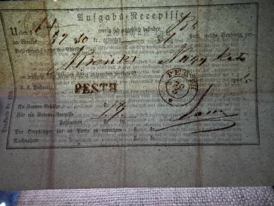 Elismervény 1865 , Pesth ! Osztrák Magyar Monarchia Elismervény 1865 , Pesth ! Osztrák Magyar Monarchia