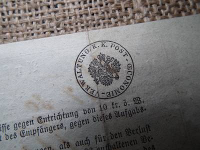 Elismervény 1865 , Pesth ! Osztrák Magyar Monarchia Elismervény 1865 , Pesth ! Osztrák Magyar Monarchia