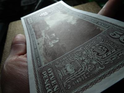 50 pengő 1945 , hajtatlan , ritka , fázisnyomat 50 pengő 1945 , hajtatlan , ritka , fázisnyomat