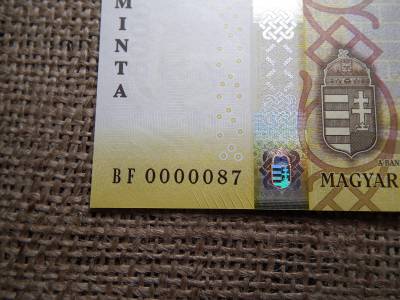 5000 forint 2020 BF , MINTA , alacsony sorszám 87 , UNC 5000 forint 2020 BF , MINTA , alacsony sorszám 87 , UNC