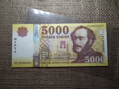 5000 forint 2020 BF , MINTA , alacsony sorszám 87 , UNC