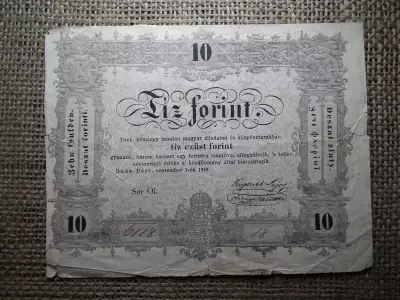 Kossuth Bankó , 10 forint 1848 