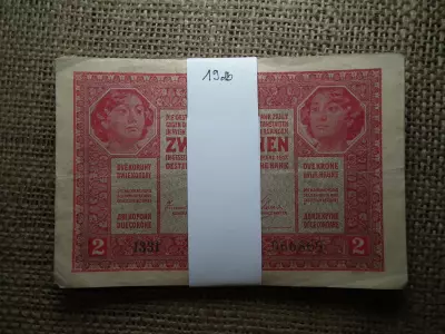 19 db nagyon szép 2 korona 1917 , felülbélyegzés nélküli !