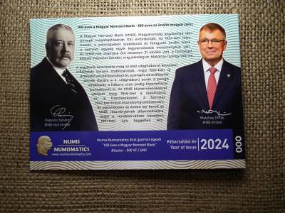 100 éves az MNB 100 forint 2024 , Sorszámozott bliszter ! Ritka MINTA 000 sorszám ! 100 éves az MNB 100 forint 2024 , Sorszámozott bliszter ! Ritka MINTA 000 sorszám !