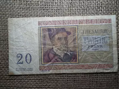 Belgium 20 frank 1956